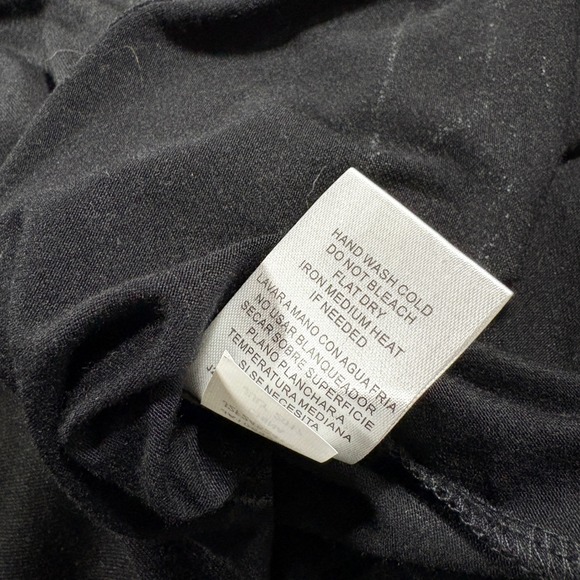 NWT L Joseph A Black Mock Neck Keyhole Bell Sleeve Lace Detail Blouse Top Dressy - Picture 12 of 13